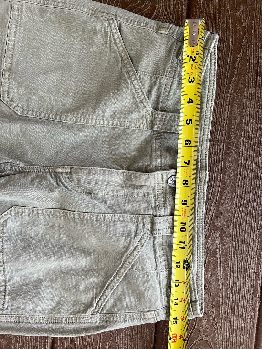 American Eagle Outfitters Olive Green Slim Wide-Leg Pants size 4 - Picture 6 of 9